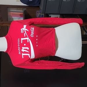 Coca Cola red fitted cropped shirt